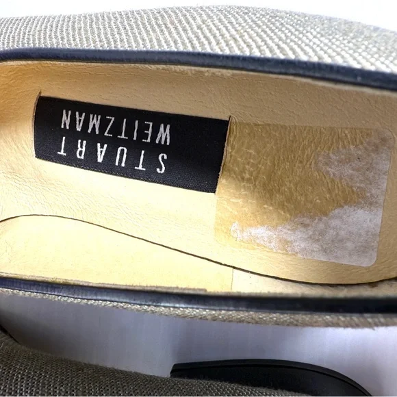 Stuart Weitzman Women's Black and Cream Loafers NWT - Picture 8 of 13